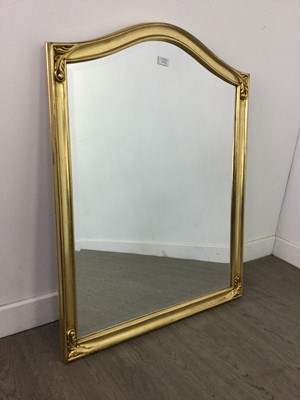 Lot 373 - TWO GILT FRAMED WALL MIRRORS