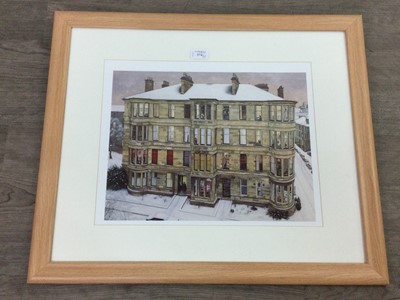 Lot 374 - A PHOTOGRAPHIC PRINT OF GLASGOW STREET SCENE AND ANOTHER