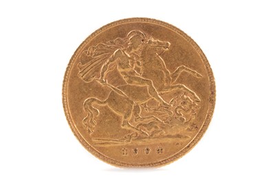 Lot 45 - AN EDWARD VII GOLD HALF SOVEREIGN DATED 1904