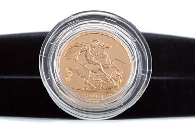 Lot 56 - AN ELIZABETH II GOLD PROOF SOVEREIGN DATED 2001