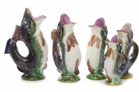 Lot 1133 - SET OF FIVE GRADUATED ATTRACTIVELY GLAZED...