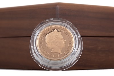 Lot 65 - AN ELIZABETH II GOLD PROOF SOVEREIGN DATED 2010