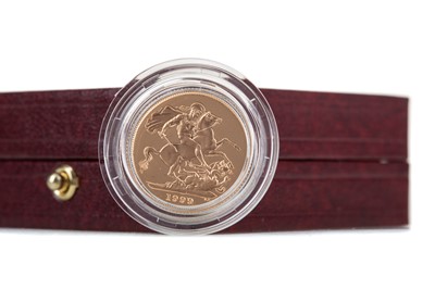 Lot 66 - AN ELIZABETH II GOLD PROOF SOVEREIGN DATED 1999
