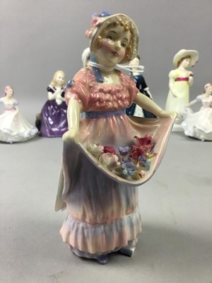 Lot 403 - A ROYAL DOULTON FIGURE OF 'LUCY ANN' ALONG WITH NINE OTHER FIGURES