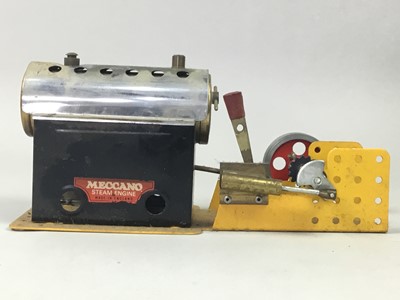 Lot 485 - A MECCANO STEAM ENGINGE AND BUCCANEER MODEL PLANE