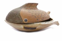 Lot 1143 - ROSEMARY WREN (1922-2013) an earthenware fish...