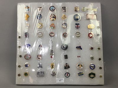 Lot 421 - A COLLECTION OF CURLING BADGES