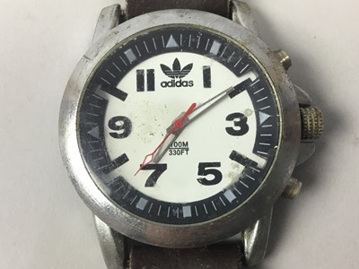 Lot 515 - AN ADIDAS GENT'S WRIST WATCH AND TWO OTHERS