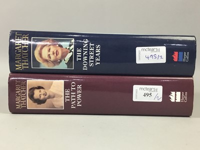 Lot 495 - TWO MARGARET THATCHER BOOKS BOTH WITH INSERT SIGNATURES