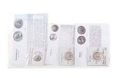 Lot 82 - A COLLECTION OF ANCIENT ROMAN SILVER COINS