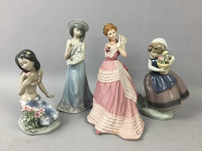 Lot 532 - A ROYAL DOULTON FIGURE OF 'BEAT YOU TO IT' AND OTHER FIGURES
