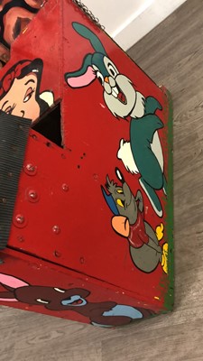 Lot 536 - A PAINTED CARNIVAL STRONGMAN HAMMER GAME WITH MALLET