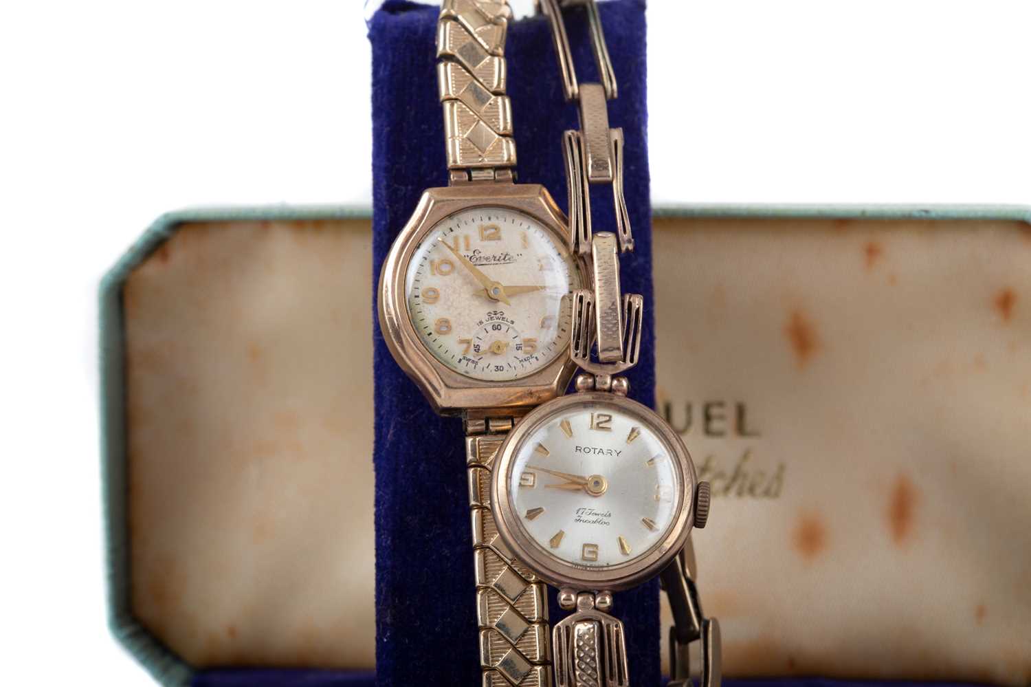 Lot 884 - TWO LADY'S NINE CARAT GOLD CASED WRIST WATCHES