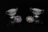 Lot 505 - CIRCULAR DOUBLE HANDLED SILVER DISH RING...