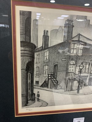 Lot 186 - GREAT ANCOATS STREET, A SIGNED LITHOGRAPH BY L S LOWRY