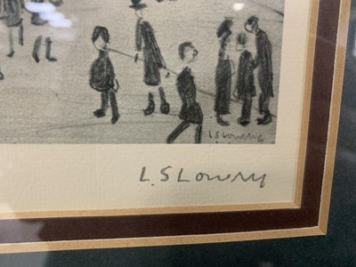 Lot 187 - THE MANCHESTER REFERENCE LIBRARY, A SIGNED LITHOGRAPH BY L S LOWRY