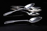 Lot 509 - SET OF SIX SILVER SCOTTISH PROVINCIAL FIDDLE...