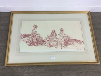 Lot 75 - THREE DANCERS, A SIGNED PRINT BY SIR WILLIAM RUSSELL FLINT