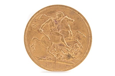 Lot 91 - A VICTORIA GOLD SOVEREIGN DATED 1901