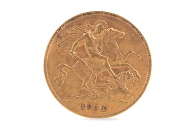 Lot 95 - A GEORGE V GOLD HALF SOVEREIGN DATED 1911
