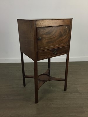 Lot 224 - A 19TH CENTURY MAHOGANY POT CUPBOARD