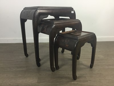 Lot 240 - A CHINESE NEST OF THREE TABLES