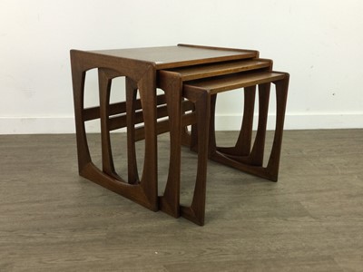 Lot 197 - A TEAK RETRO NEST OF TABLES