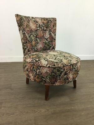 Lot 198 - AN UPHOLSTERED BEDROOM CHAIR AND ANOTHER CHAIR