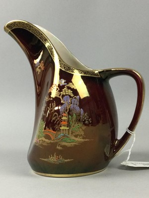 Lot 206 - A CROWN DEVON JUG AND OTHER CERAMICS