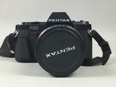 Lot 63 - PENTAX CAMERA LENSE AND A CAMERA