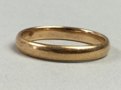 Lot 156 - A GOLD WEDDING RING AND A WATCH