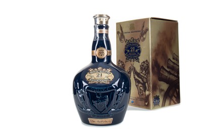 Lot 10 - CHIVAS ROYAL SALUTE 21 YEAR OLD SAPPHIRE DECANTER