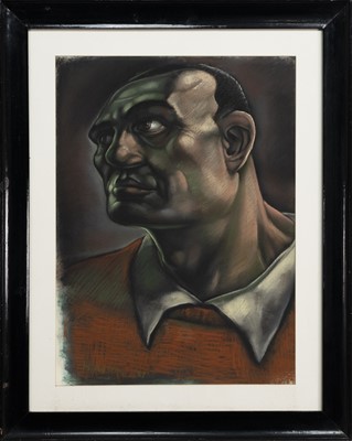 Lot 211 - WITH A BACKWARD GLANCE, A PASTEL BY PETER HOWSON
