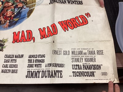 Lot 930 - AN ORIGINAL CINEMA QUAD POSTER FOR 'IT'S A MAD, MAD, MAD, MAD WORLD'