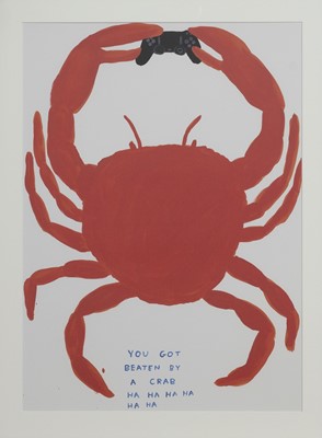 Lot 240 - YOU GOT BEATEN BY A CRAB, A LITHOGRAPH BY DAVID SHRIGLEY