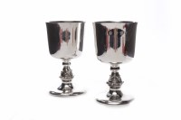 Lot 528 - PAIR OF ATTRACTIVE SILVER AND PARCEL GILT WINE...