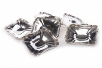 Lot 529 - SET OF SIX EDWARDIAN SILVER CLIP-ON SAUCER...