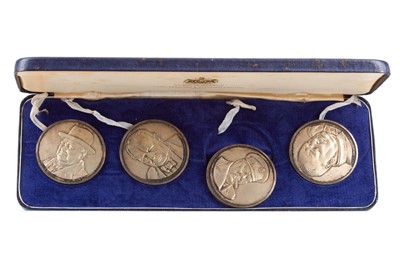 Lot 98 - THE 1974 SET OF SILVER GILT MEDALS COMMEMORATING THE CHURCHILL CENTENARY