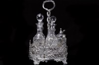 Lot 532 - FRENCH SILVER CRUET STAND IN THE VICTORIAN...