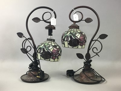 Lot 104 - A PAIR OF TABLE LAMPS OF ART NOUVEAU DESIGN