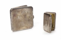 Lot 535 - GEORGIAN SILVER SNUFF BOX with engine turned...