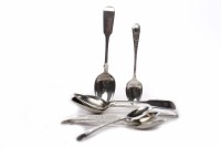 Lot 543 - SIX GEORGE V SILVER TEASPOONS with bright cut...