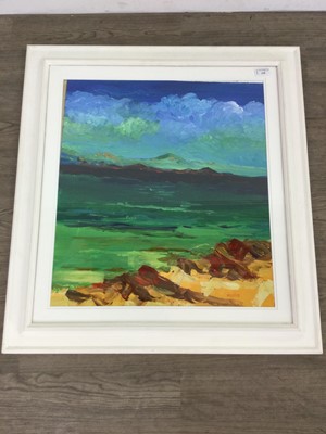 Lot 118 - WEST COAST SHORE, AN OIL BY FRANK MOSLEY