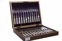 Lot 548 - SET OF LATE VICTORIAN SILVER PLATED FRUIT...