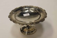 Lot 549 - GEORGE V CIRCULAR SILVER COMPORT with moulded...