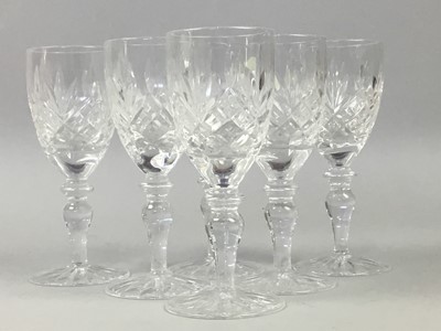 Lot 168 - A BOXED SET OF EDINBURGH CRYSTAL WINE GLASSES