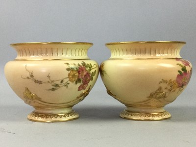 Lot 270 - FOUR ROYAL WORCESTER BLUSH IVORY VASES