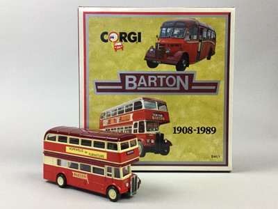 Lot 173 - A GROUP OF FOURTEEN CORGI MODEL COACHES AND BUSES