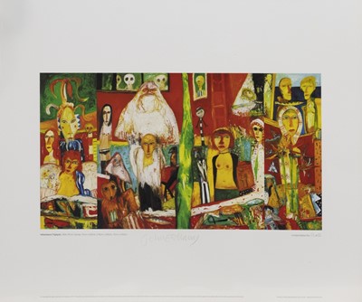 Lot 271 - INHERITANCE TRIPTYCH, A SIGNED LIMITED EDITION PRINT BY JOHN BELLANY
