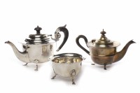 Lot 558 - VICTORIAN SILVER CIRCULAR TEAPOT with...
